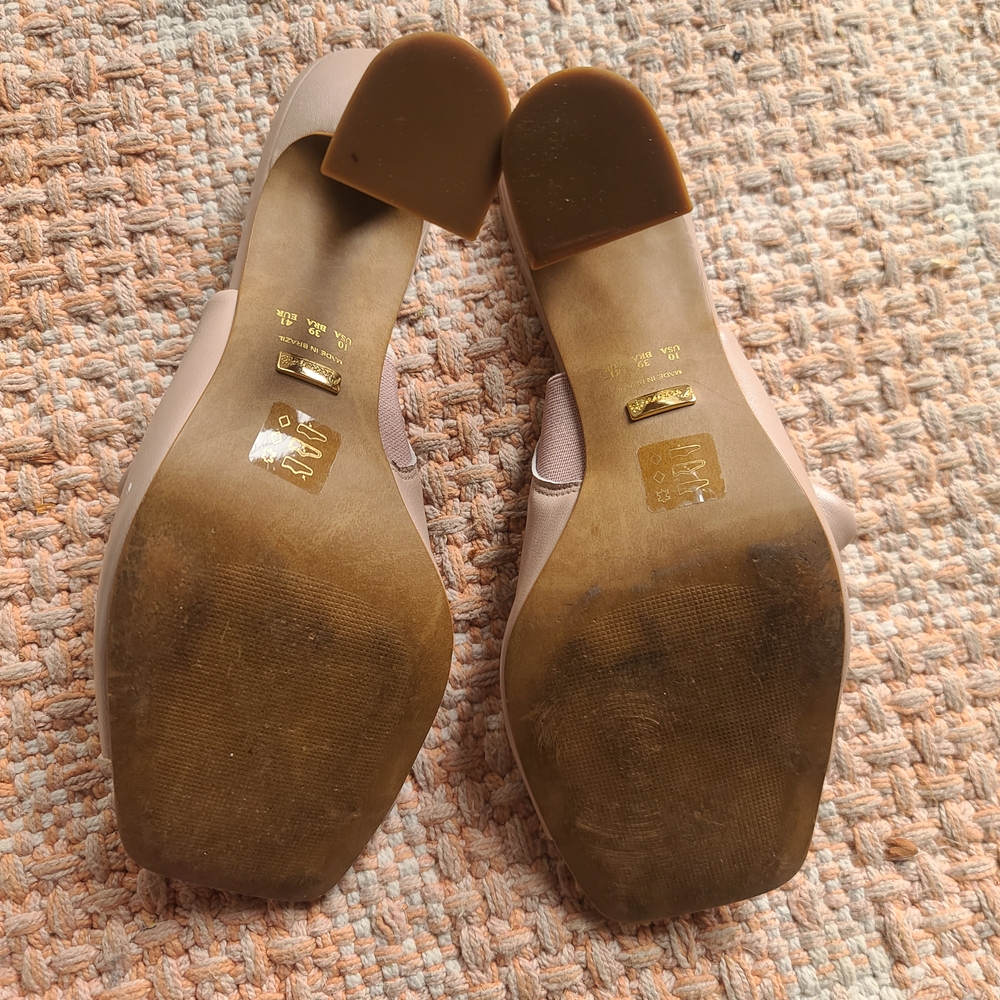 L'INTERVALLE Taupe Open-Toe Mules - Picture 3 of 5